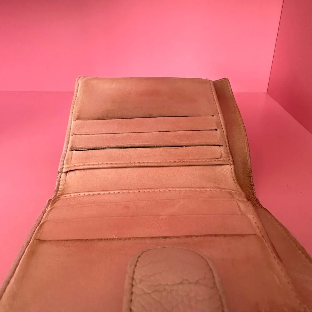 Chanel Pink Compact Wallet with Iconic CC Logo